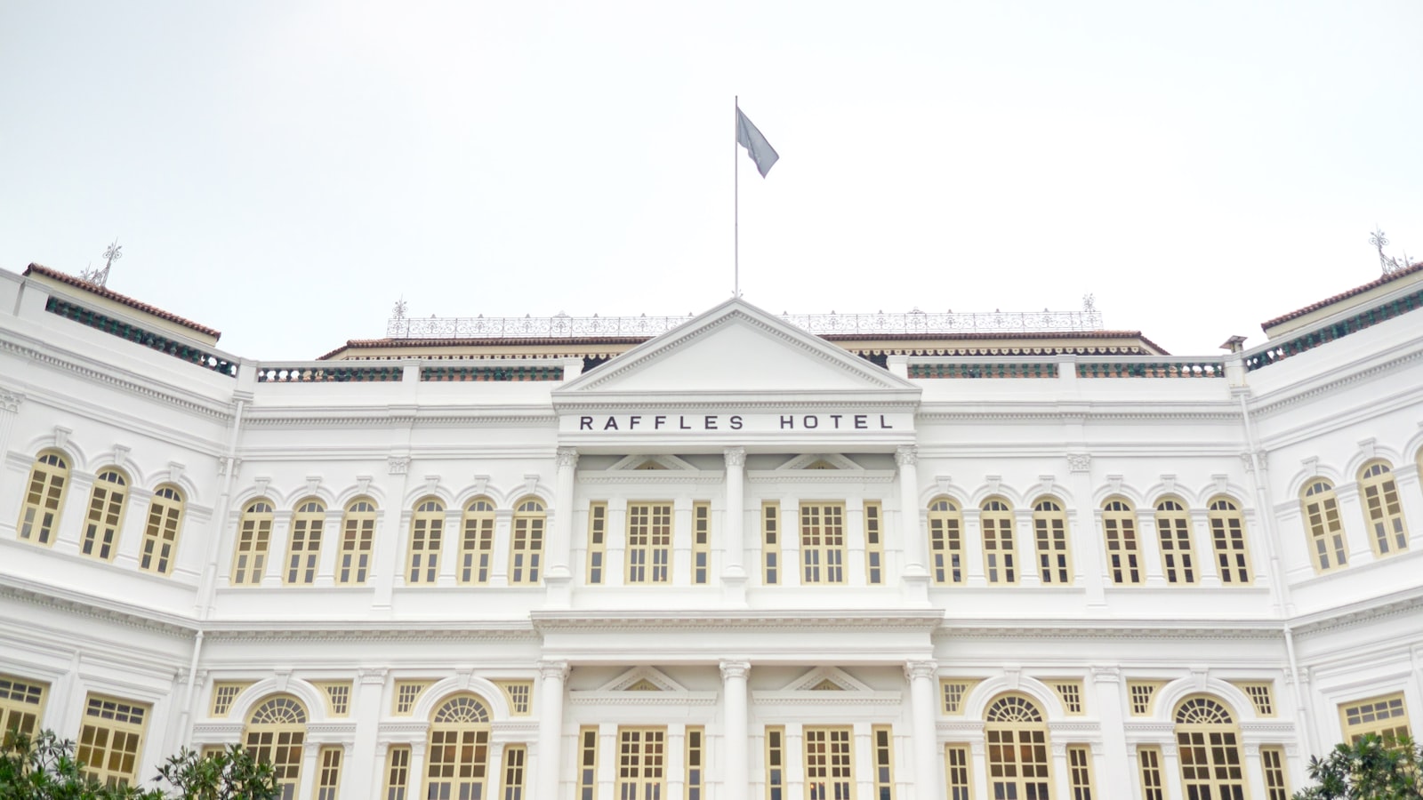 The exterior architecture of a courthouse building in Singapore