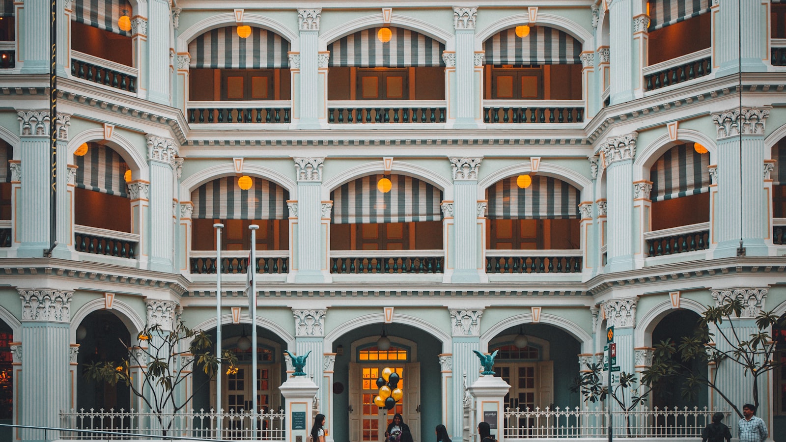 The exterior of a government court building in Singapore