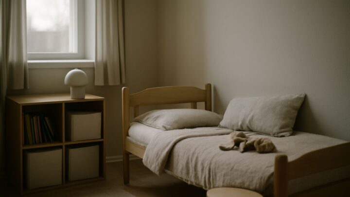 A child's bedroom with soft daylight through the window