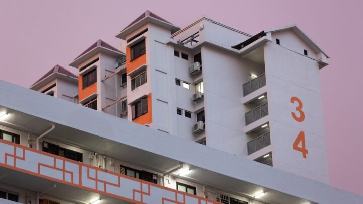 HDB flats in a Singapore housing estate