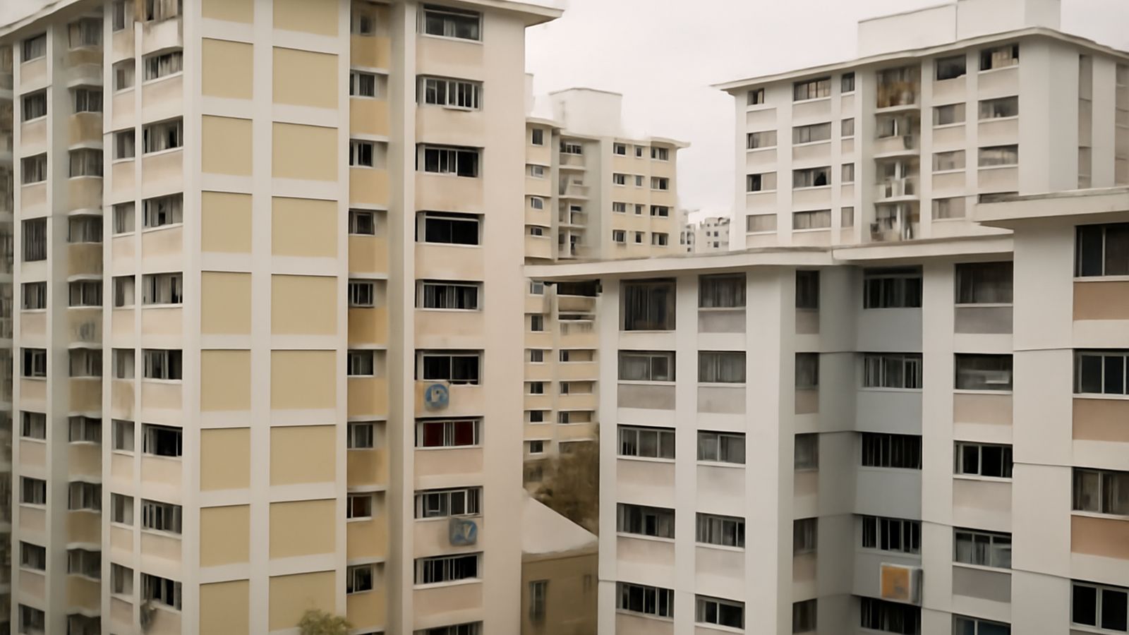 Exterior of public housing flats in Singapore