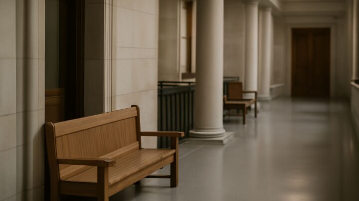 An empty corridor inside a modern public building